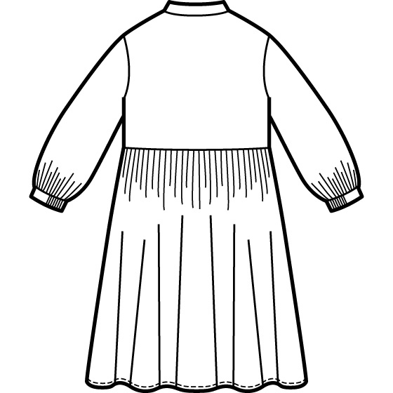 atelier Morris贅沢ギャザーのプリントワンピース