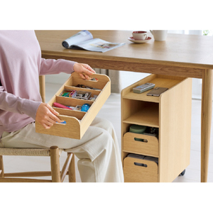 土日限定値下　ダイニング下スリムワゴン　ナチュラル　美品 ダイニング下スリム収納マルチワゴン｜くらしと生協