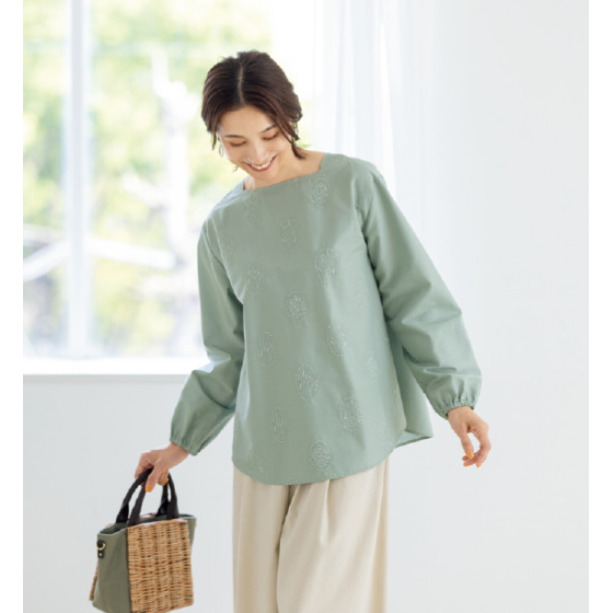 kippis 刺繍ボートネックブラウス（ケサクッカ）｜くらしと生協