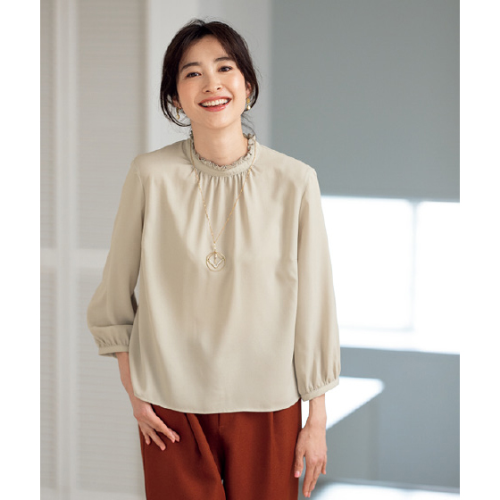スタンドカラージョーゼットブラウス｜くらしと生協
