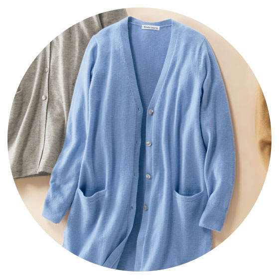 未使用級ꕥロンハーマン カシミヤ100% カーディガン ゆったり 育てるカシミヤ】カーディガン(トップス)｜S.ESSENTIALS(エス