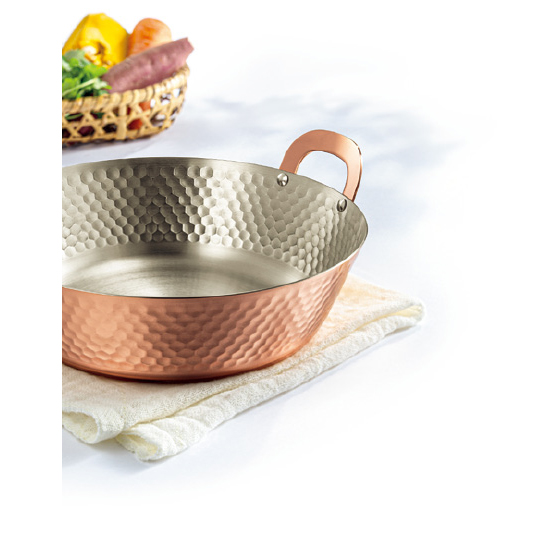 新光堂 新光金属 銅鍋 ちり鍋 天ぷら鍋 21cm IH対応 FS-104IH新光堂 【 IH対応 】 ミニ天ぷら鍋 21cm | IZUMIYA