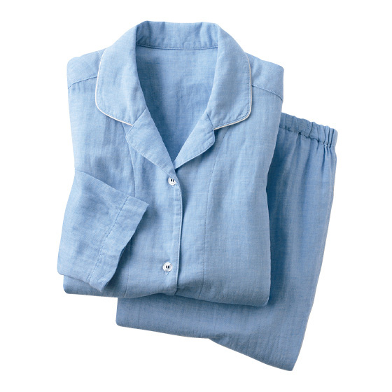 オーガニックコットンパジャマ２枚組 オーガニックコットンふんわり2重ガーゼパジャマ（婦人）25RN