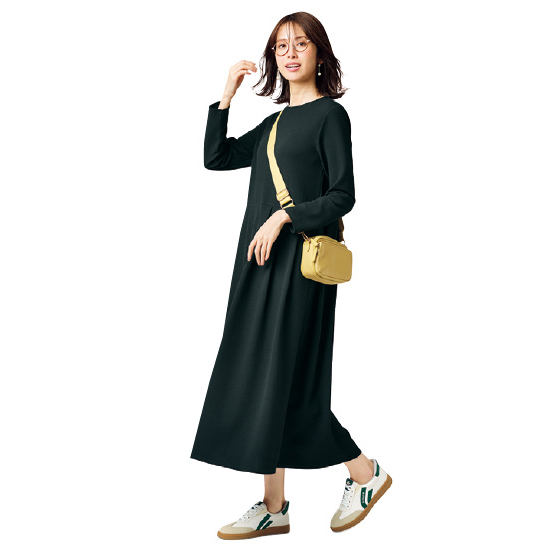 フランシュリッペ　ステキなワンピース　ブラック のびねこワンピース franche lippee-black フランシュリッペ