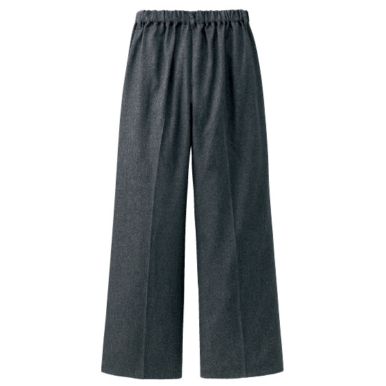 【美品】ハンドルーム 上質感ウール100％ゆったり目タックワイドパンツ　Ⅿ きれいめ軽やかウール調タックワイドパンツ｜くらしと生協