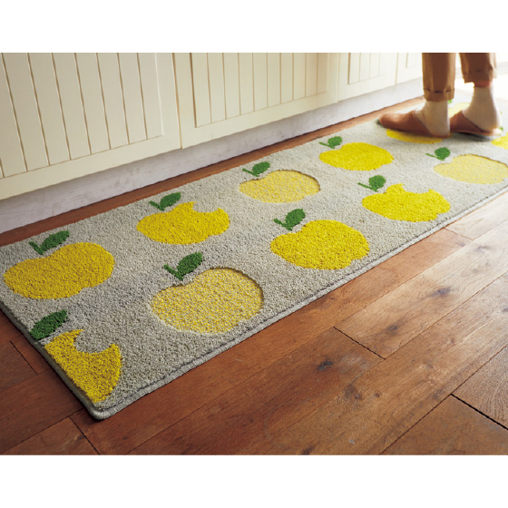 りんご　1010 リンゴ柄はっ水加工キッチンマット｜くらしと生協