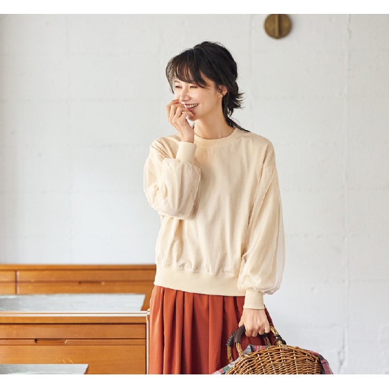 【人気完売品】regleam レイヤードチュールプルオーバー レイヤードチュールプルオーバー｜LAYERED TULLE PULLOVERの通販