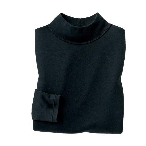 日本製ふんわりガーゼニットのモックネックインナーFuwatt