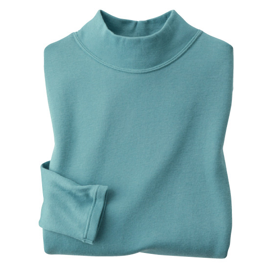 日本製ふんわりガーゼニットのモックネックインナーFuwatt