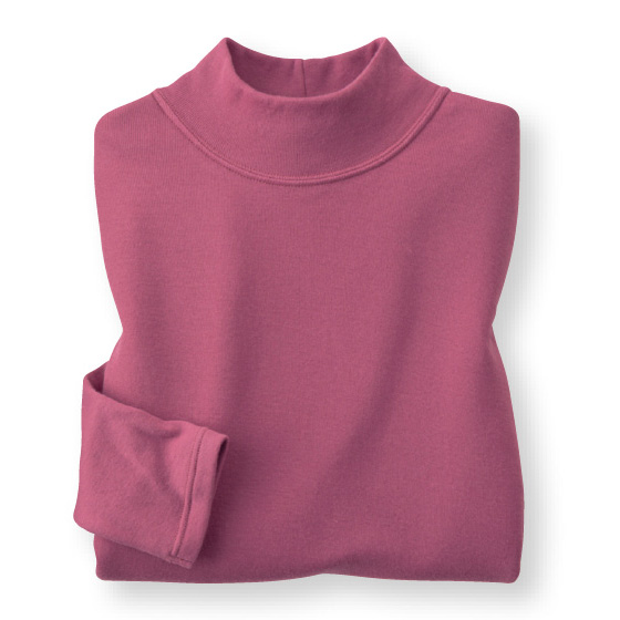 日本製ふんわりガーゼニットのモックネックインナーFuwatt