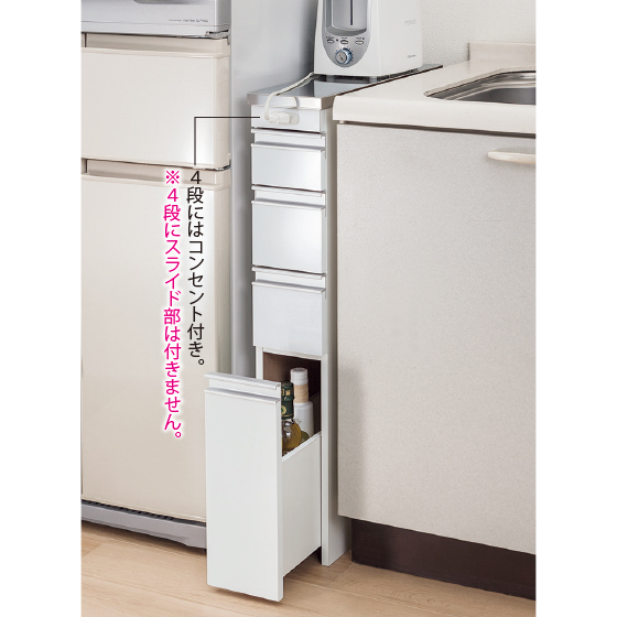 6086 ステンレス天板シンクサイド収納庫4段　幅350 6086 ステンレス天板シンクサイド収納庫4段 幅350 6086