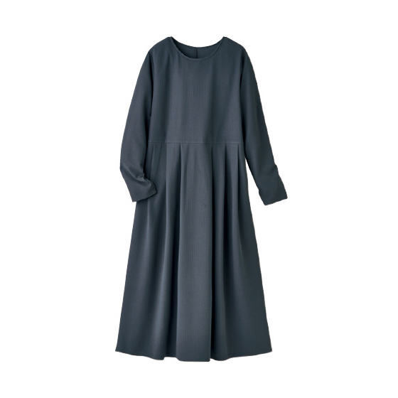 美品✨フォクシー ダブルタックワンピース Aライン 18年 チャコールグレー 美品✨フォクシー ダブルタックワンピース Aライン 18年