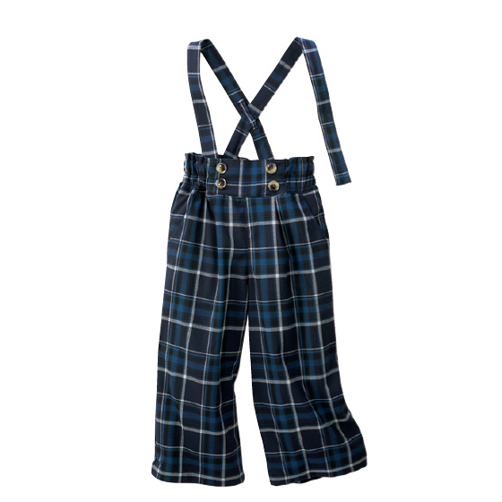 サス付き2WAY チェック柄ワイドパンツ｜くらしと生協