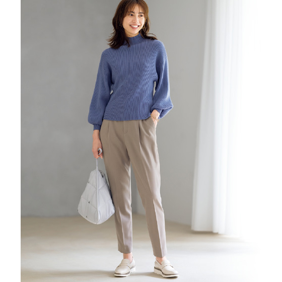 DAILYCODE＞スタイルアップテーパードパンツ（裏起毛）RN