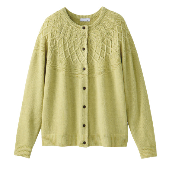 洗えるウール混求心柄カーディガン｜くらしと生協