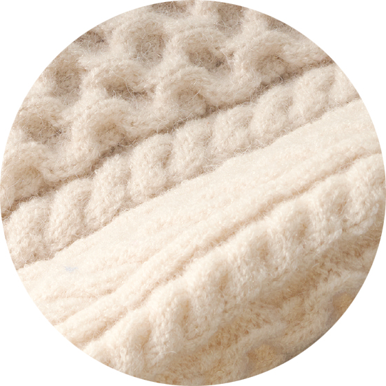 毛玉になりにくいもちもちケーブルニットプルオーバー｜くらしと生協