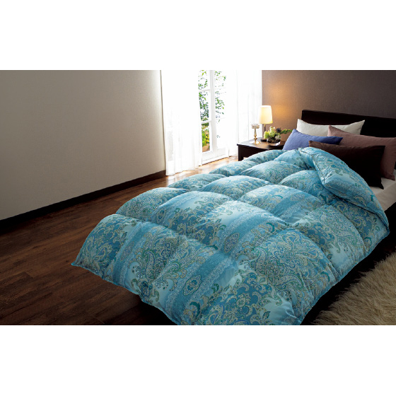 かさ高16．5cmホワイトダック90％掛けふとん（KA柄）｜くらし