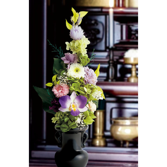 土橋美穂氏デザインお供え用プリザーブドフラワー 「蘭」｜くらしと生協