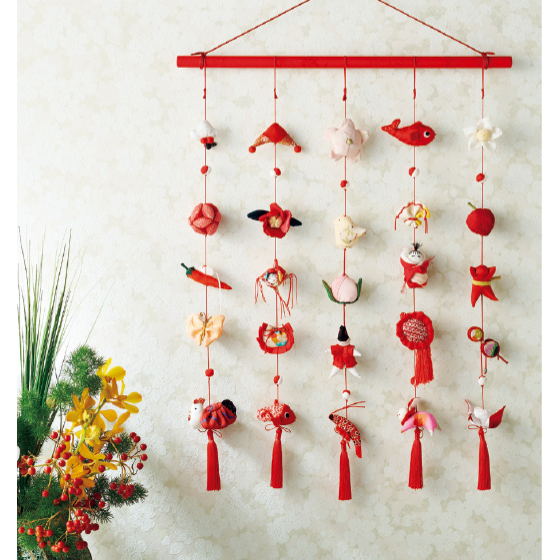 145 マチャケ　うさぎタペストリー　吊るし飾り　古布 145 マチャケ様専用 うさぎタペストリー 吊るし飾り 古布