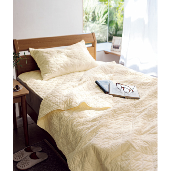 パシーマ　パットシーツ　キルトケット　シングル　きなり　ペア パシーマパットシーツ シングル(約110×210㎝) きなり 格子柄キルト