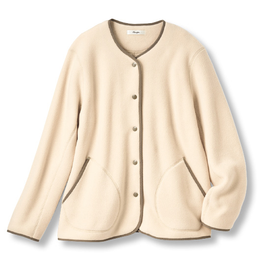 24年♡美品✨アナイ カラミコットンブルゾン ノーカラー ホワイト 36 アウター|NEW ARRIVAL|ANAYI OFFICIAL ONLINE STORE｜アナイ 公式サイト