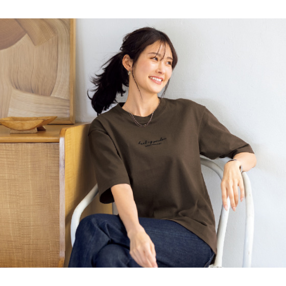 大人のロゴ刺繍Tシャツ｜くらしと生協