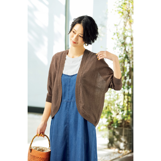 洗えるさらさらコットン混トッパーカーディガン｜くらしと生協