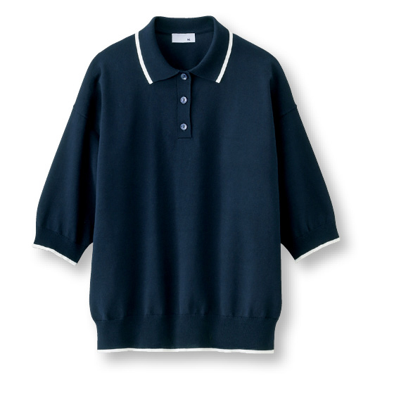 洗えるさらさらコットン混ニットポロTシャツ｜くらしと生協