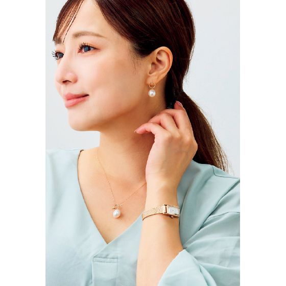 18K ツインパール付きツイストリング バロックパール×ツイストリングシリーズ｜くらしと生協