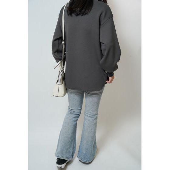 パール付きダンボールプルオーバー La boutique Bonbon トレーナー スウェット パール付ダンボール