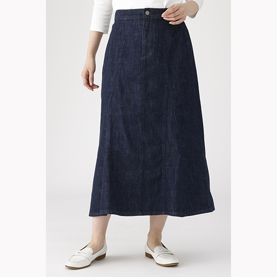 湖南市まで送料込み半額！40本での金額 枕木 6級品 長さ約210cm ガーデニ KUROKI大人シルエットフレアデニムスカートRN｜くらしと生協