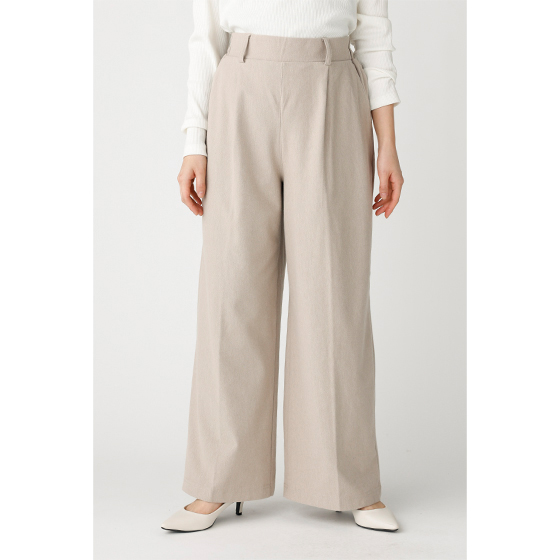 くるまれたい気持ちよさ！コットン混タックワイドパンツ｜くらしと生協