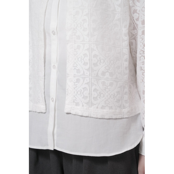 vaqutaux voyageブラウス VOYAGE レースドッキングブラウス｜くらしと生協